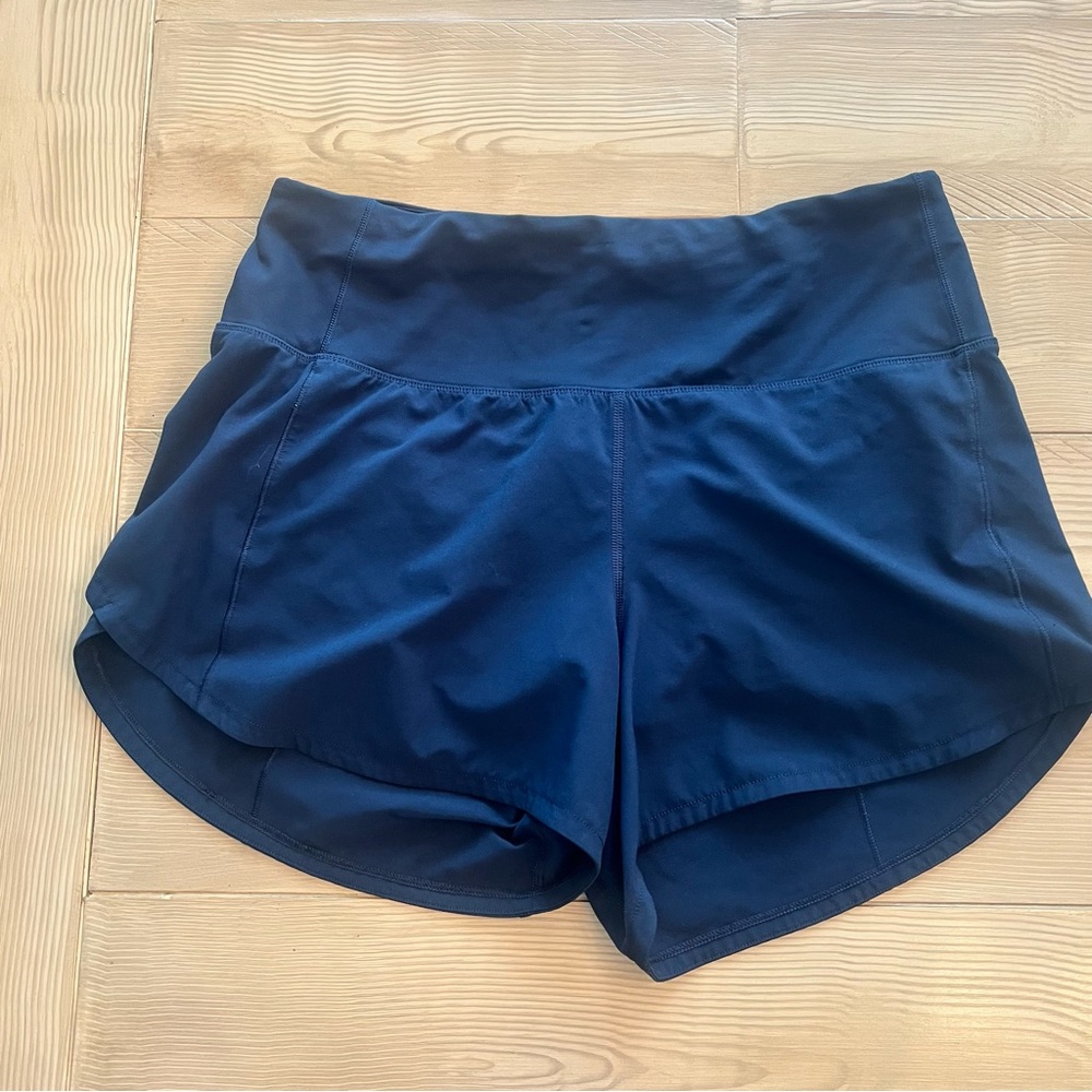 Lululemon High Rise Speed Up Shorts 4" - Navy Size 6